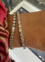 Emerald cut Diamond Tennis bracelet