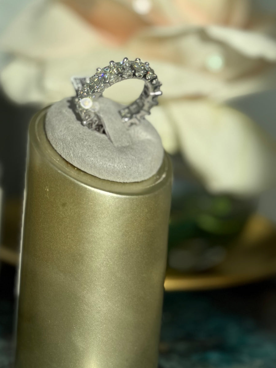 Eternity Emerald cut lab diamond Ring