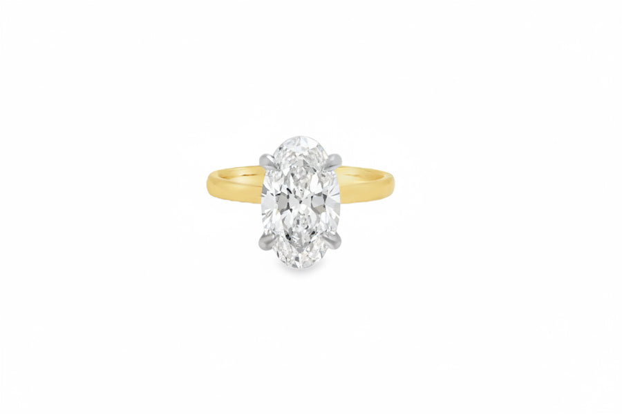 3.20ct Oval Diamond Solitaire Engagement Ring