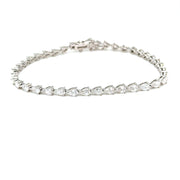 Lab pear Diamond Tennis bracelet 3.97ct in Platinum