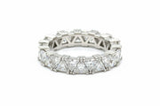 Diamond ring with intricate design on a white background