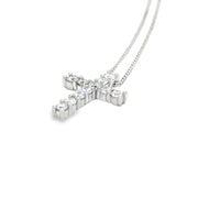 Diamond Cross with fine white gold chain