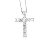 Diamond Cross with fine white gold chain