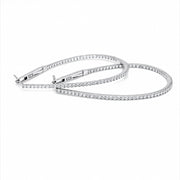 White Gold Diamond Hoop Earrings - ForeverJewels Design Studio 8