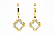 Diamond clover earrings