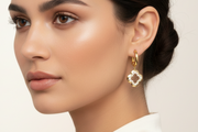 Diamond clover earrings