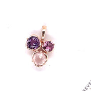 Amethyst , Pink Rhodolite and Rose Quartz Pendant - ForeverJewels Design Studio 8