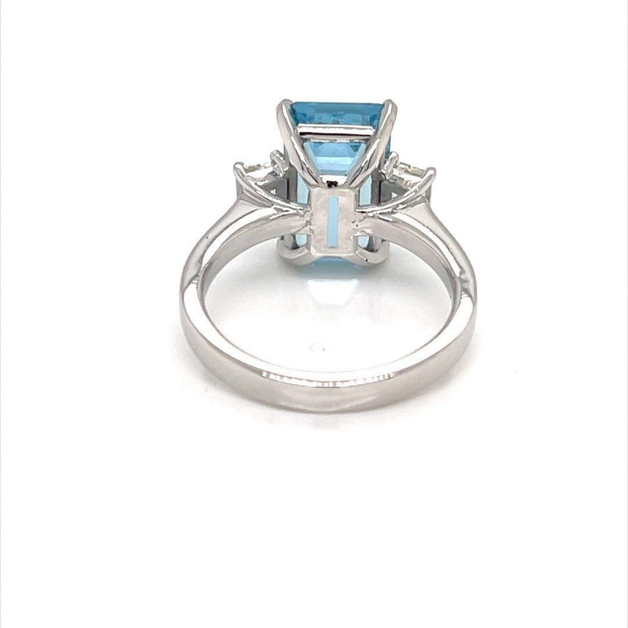 Aquamarine and Diamond Trilogy Ring - ForeverJewels Design Studio 8
