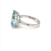 Aquamarine and Diamond Trilogy Ring - ForeverJewels Design Studio 8