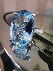 Aquamarine Diamond Ring - ForeverJewels Design Studio 8