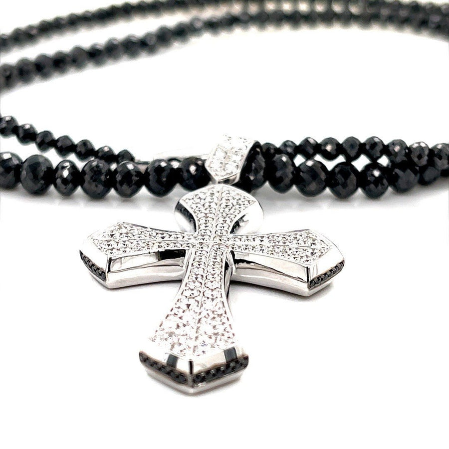 Black and White Diamond Cross Pendant - ForeverJewels Design Studio 8