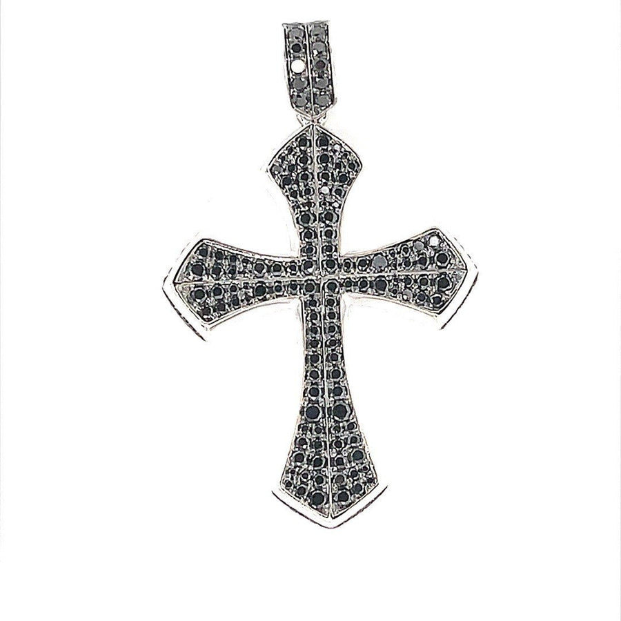 Black and White Diamond Cross Pendant - ForeverJewels Design Studio 8