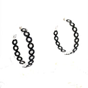 Black and white diamond Hoops - ForeverJewels Design Studio 8