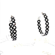 Black and white diamond Hoops - ForeverJewels Design Studio 8