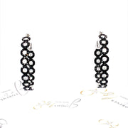 Black and white diamond Hoops - ForeverJewels Design Studio 8