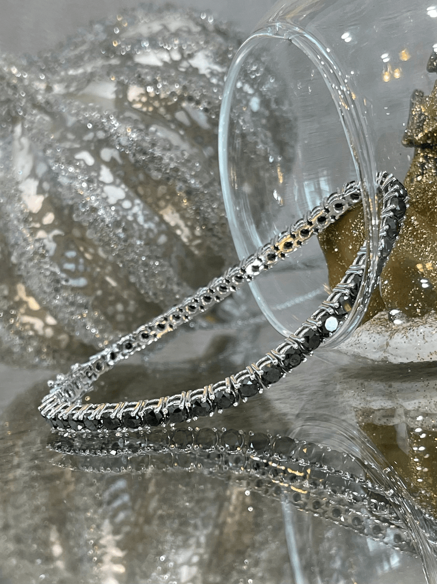 Black Diamond Tennis Bracelet - ForeverJewels Design Studio 8