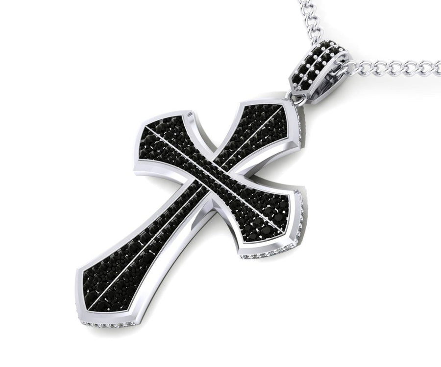 Black Pave Diamond Cross Pendant - ForeverJewels Design Studio 8