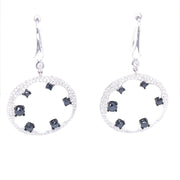 Black & White Diamond Dangle Earrings - ForeverJewels Design Studio 8