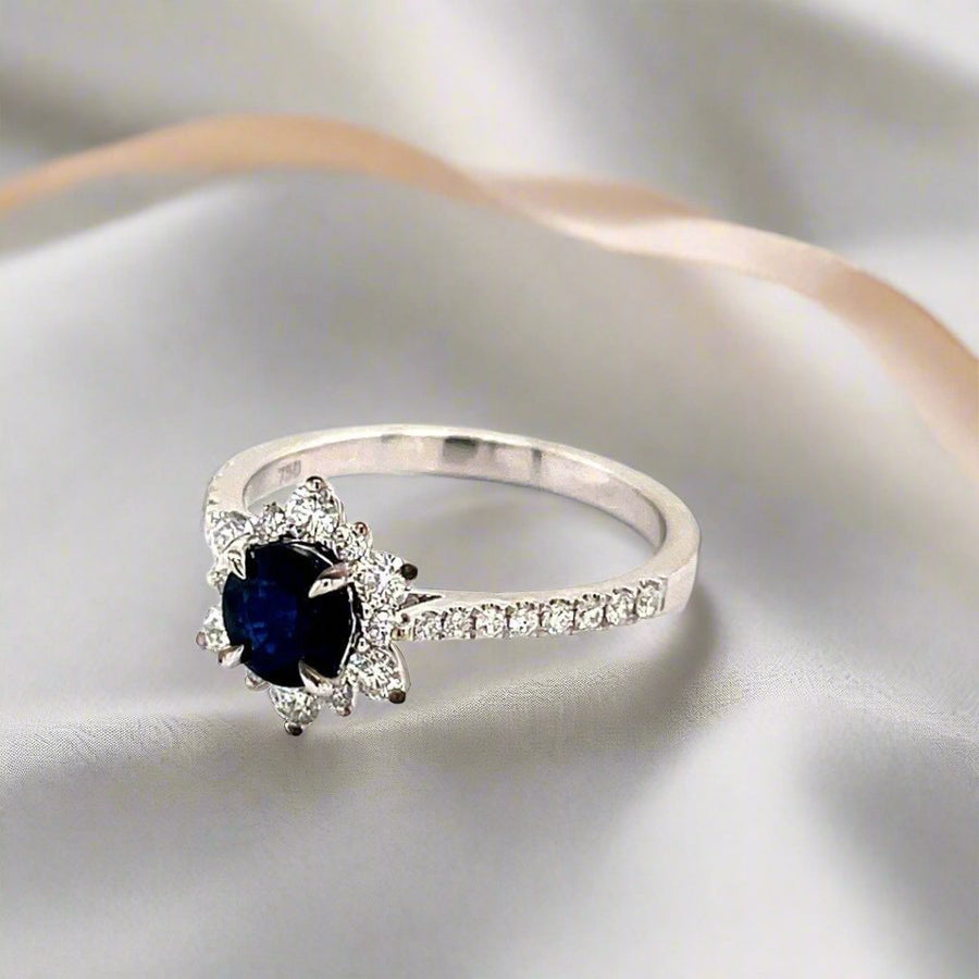 Blue Ceylon Sapphire Diamond Ring - ForeverJewels Design Studio 8