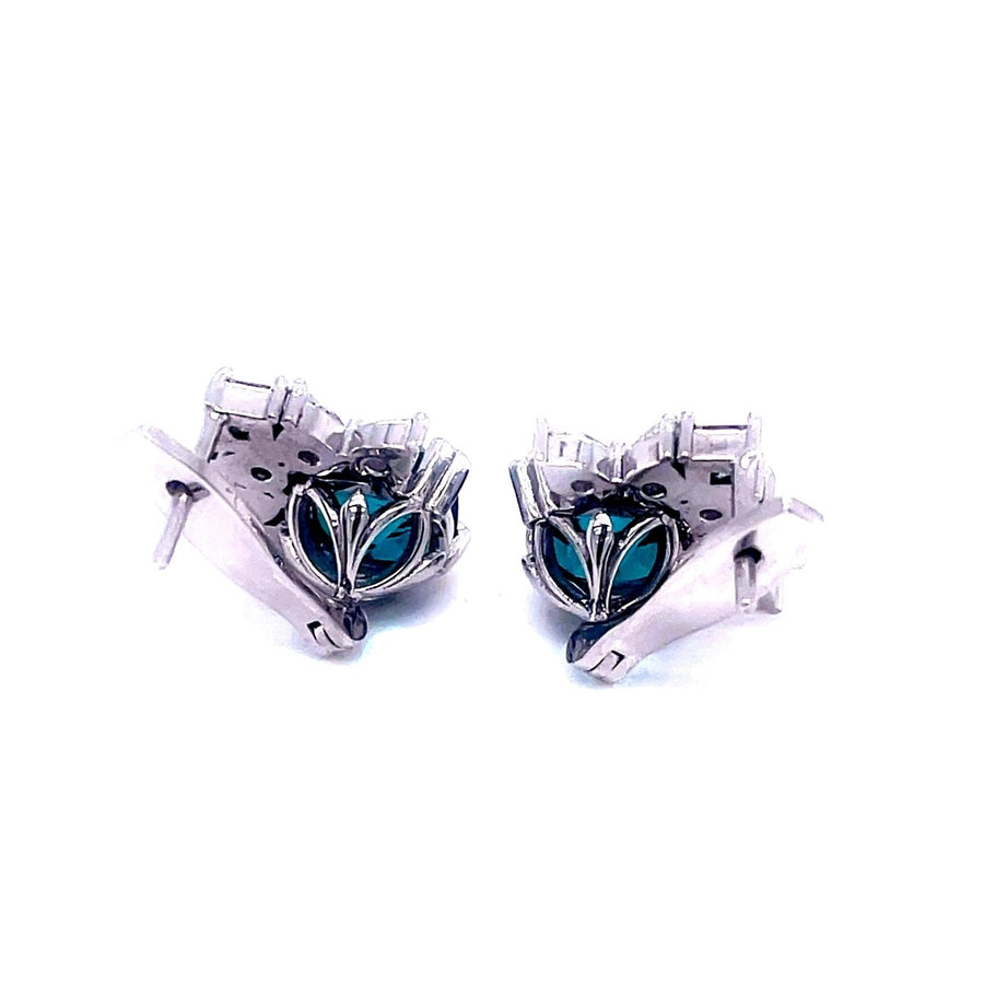 Blue lagoon Tourmaline &Diamond Earrings - ForeverJewels Design Studio 8