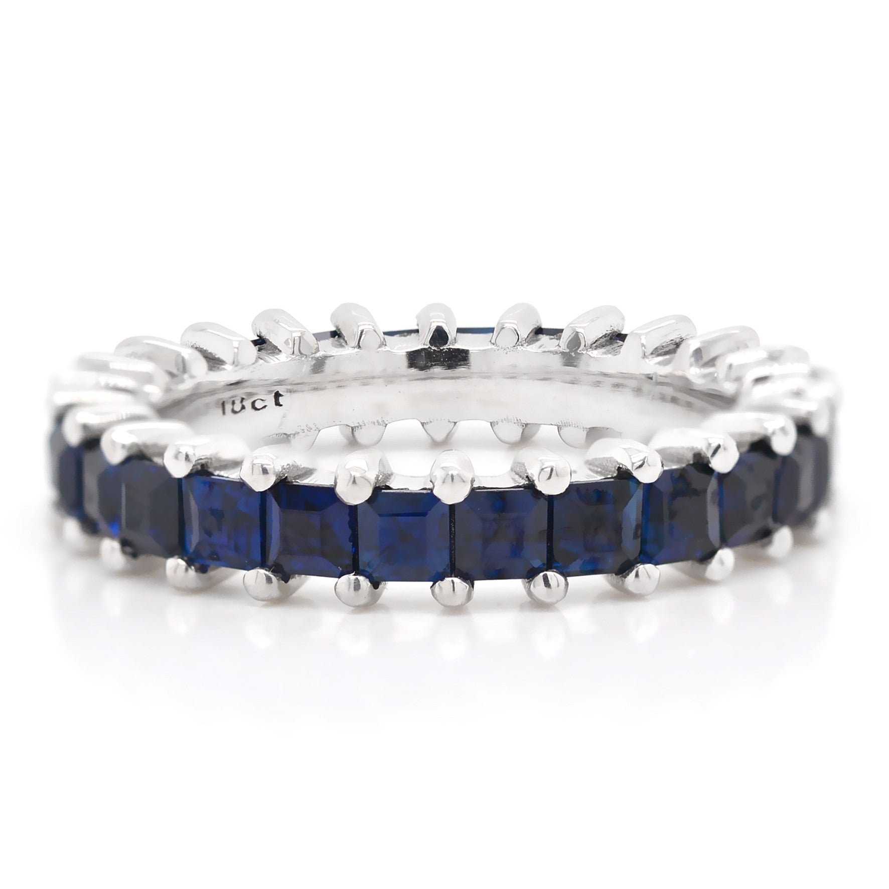Blue Princess Sapphire Eternity Ring - ForeverJewels Design Studio 8