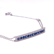 Blue Sapphire diamond bracelet - ForeverJewels Design Studio 8