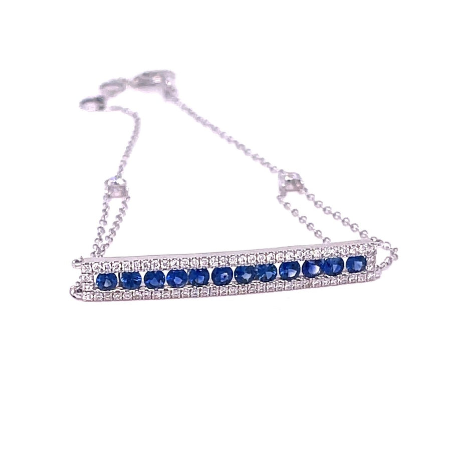 Blue Sapphire diamond bracelet - ForeverJewels Design Studio 8