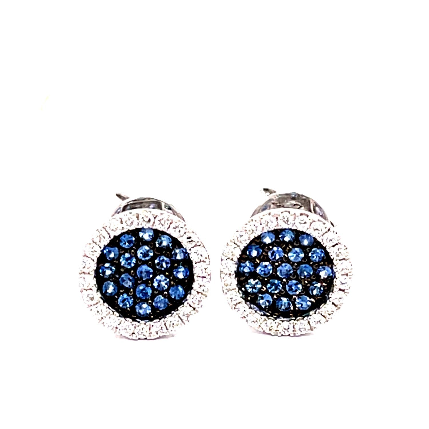 Blue Sapphire Diamond Studs - ForeverJewels Design Studio 8