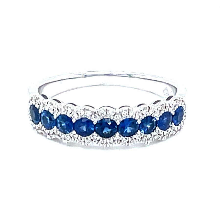 Blue Sapphires and Diamond white gold Ring - ForeverJewels Design Studio 8