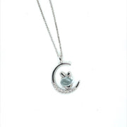 Bunny diamond and Aquamarine Necklace - ForeverJewels Design Studio 8