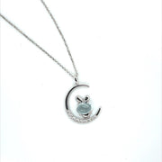 Bunny diamond and Aquamarine Necklace - ForeverJewels Design Studio 8