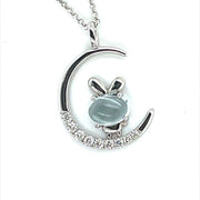 Bunny diamond and Aquamarine Necklace - ForeverJewels Design Studio 8