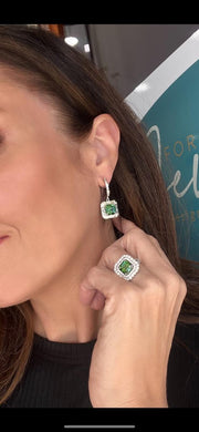 Chrome Green Tourmaline and Diamonds Earrings - ForeverJewels Design Studio 8