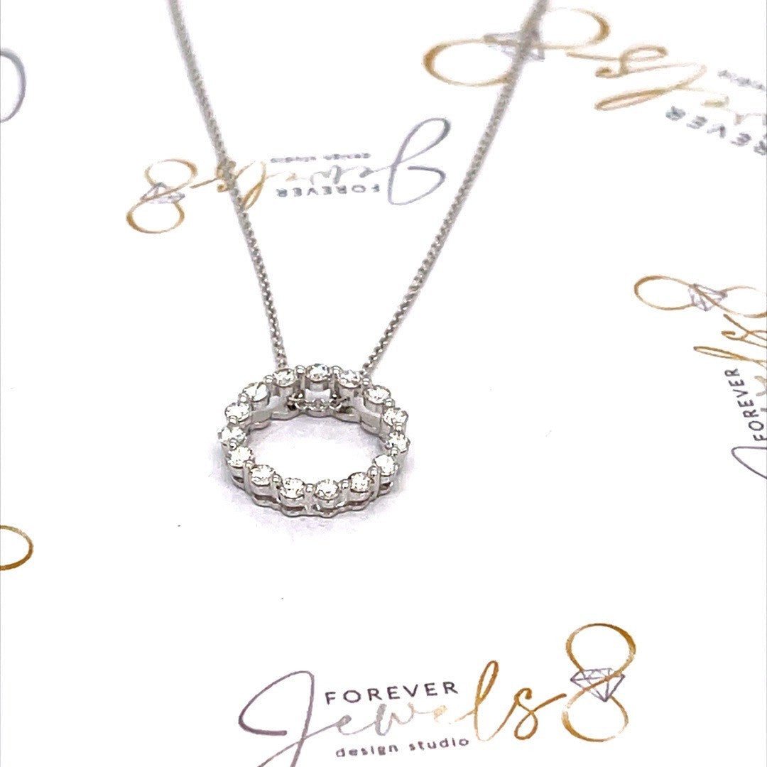 Circle Diamond Pendant - ForeverJewels Design Studio 8