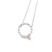 Circle Diamond pendant with Diamond Ribbon - ForeverJewels Design Studio 8