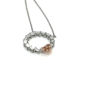 Circle Diamond pendant with Diamond Ribbon - ForeverJewels Design Studio 8