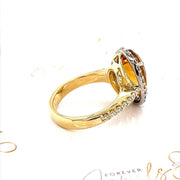Citrine and Diamonds Halo Ring - ForeverJewels Design Studio 8