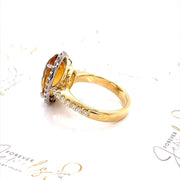Citrine and Diamonds Halo Ring - ForeverJewels Design Studio 8