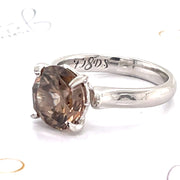 Cognac Zircon White Gold Ring - ForeverJewels Design Studio 8