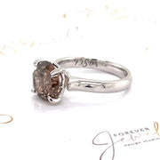 Cognac Zircon White Gold Ring - ForeverJewels Design Studio 8