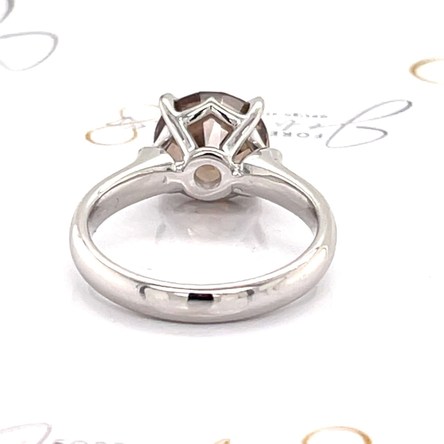 Cognac Zircon White Gold Ring - ForeverJewels Design Studio 8