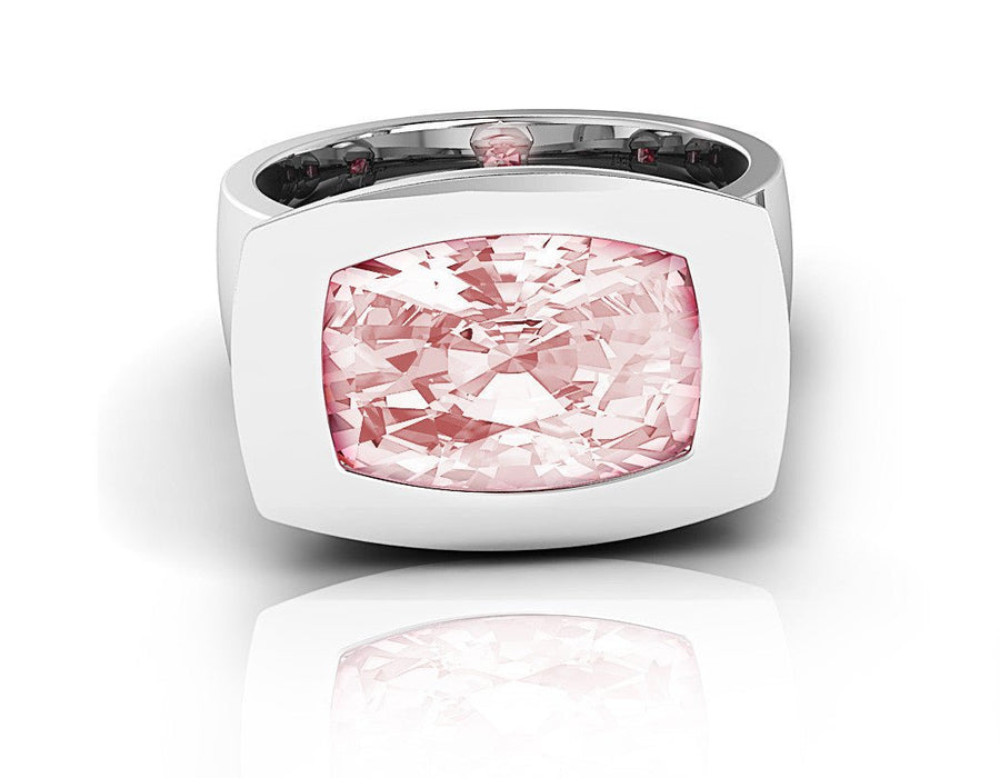 Cushion Cut Morganite Dress Ring - ForeverJewels Design Studio 8