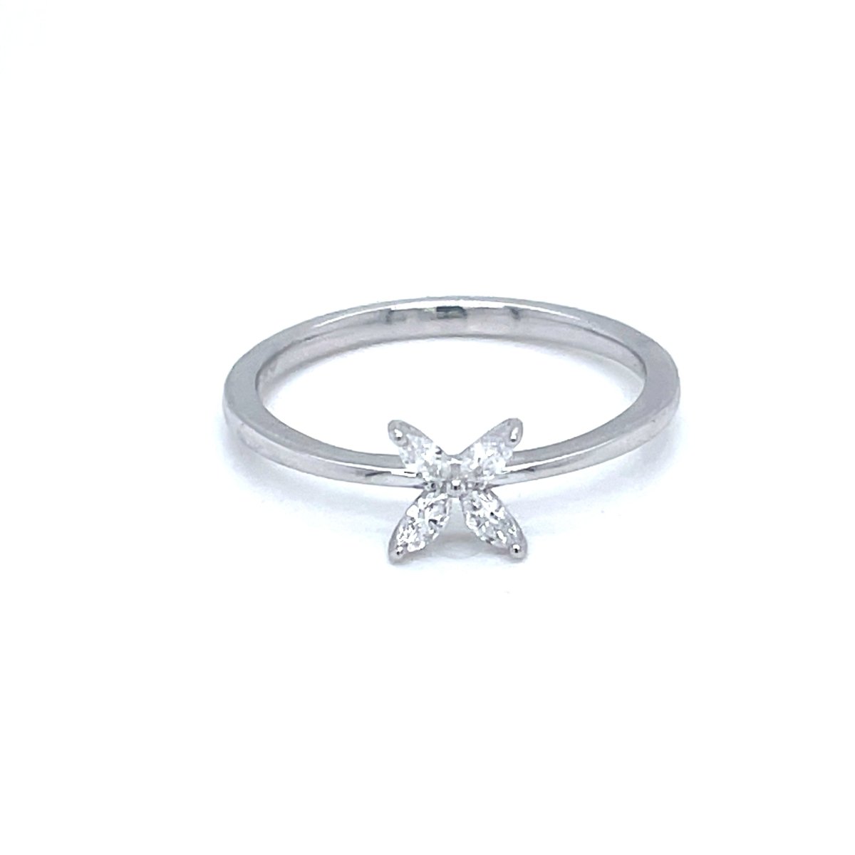 Delicate Flower Petals Marquise Diamond Ring - ForeverJewels Design Studio 8