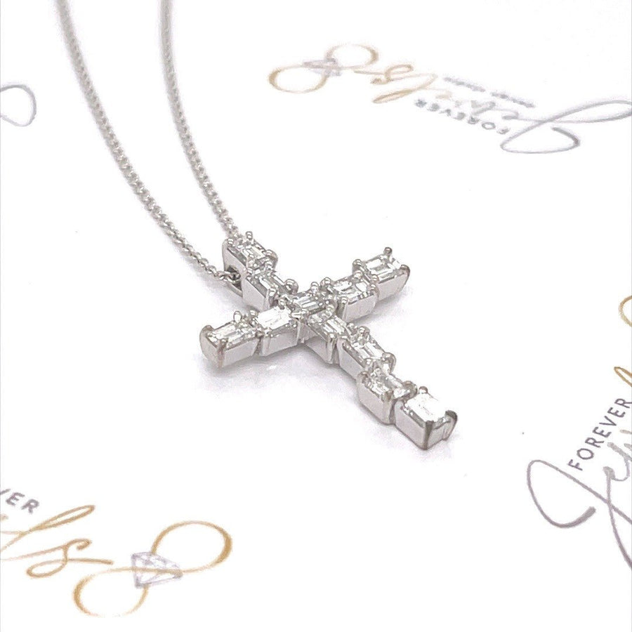 Designer Emerald cut Diamond Cross - ForeverJewels Design Studio 8