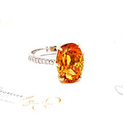 Diamond Halo Citrine Ring - ForeverJewels Design Studio 8