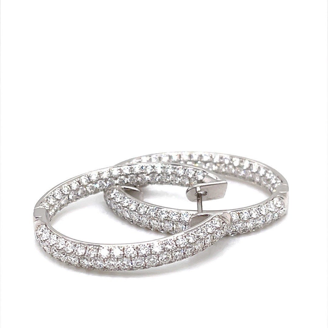 Diamond Hoop Earrings - ForeverJewels Design Studio 8