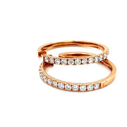 Diamond Hoops in 18k Rose Gold - ForeverJewels Design Studio 8