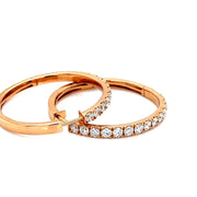 Diamond Hoops in 18k Rose Gold - ForeverJewels Design Studio 8