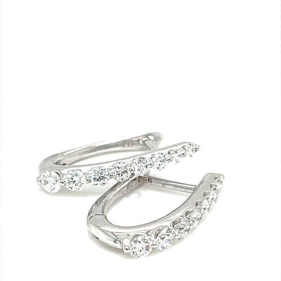 Diamond Huggie Earrings - ForeverJewels Design Studio 8