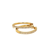 Diamond Oval Yellow Gold Hoops - ForeverJewels Design Studio 8